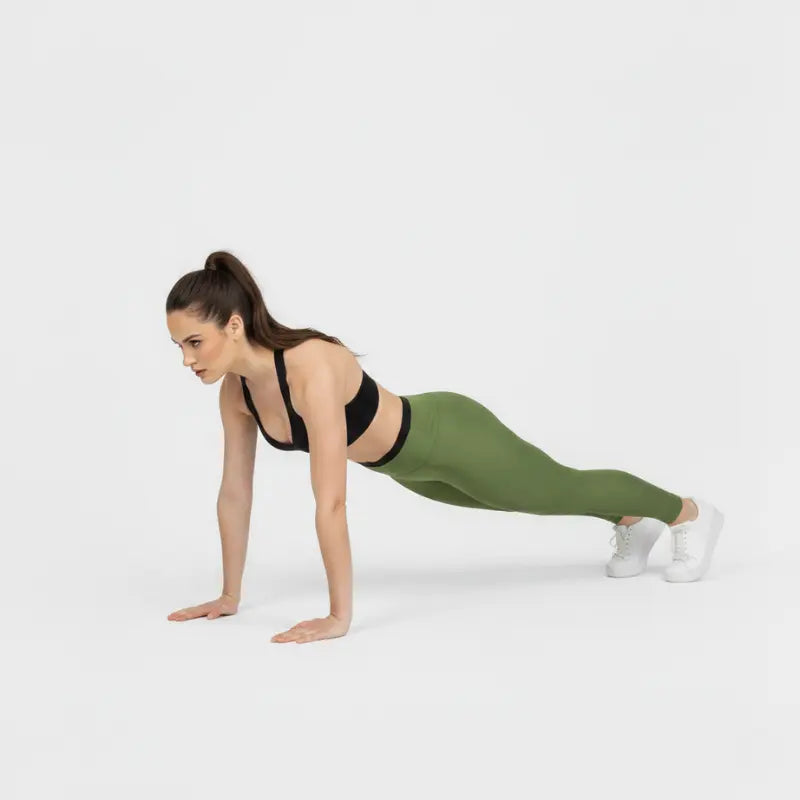 Conjunto Fitness Glow Verde com Top Preto - Legging Zero Transparência Slim