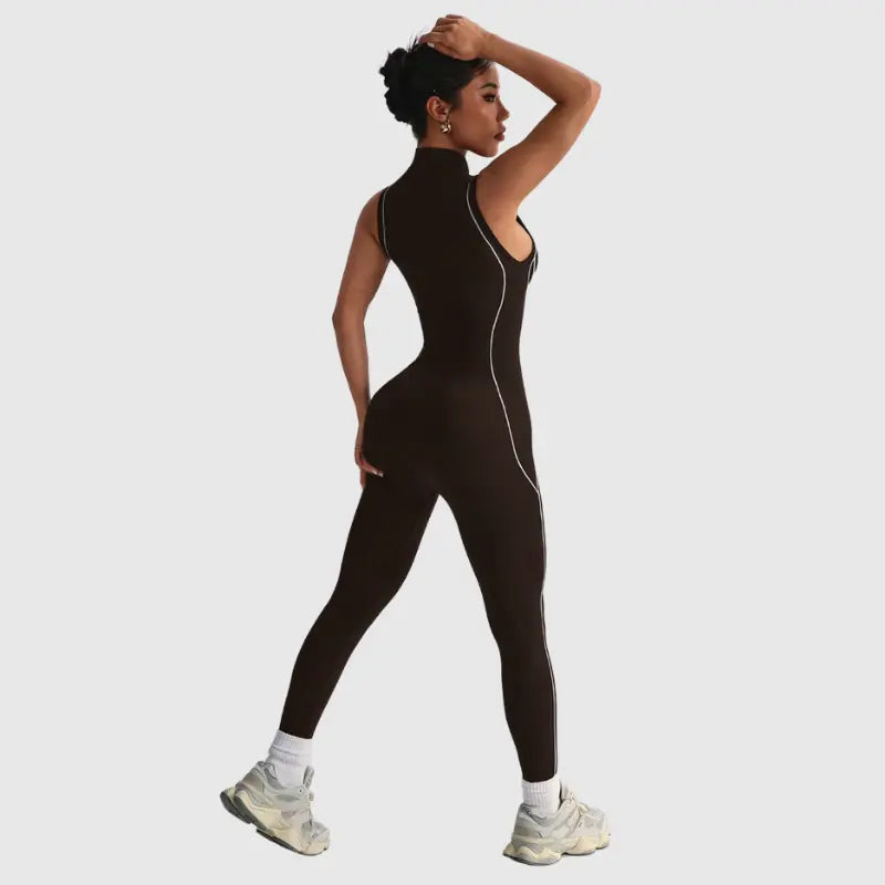 Macacão Fitness Feminino Longo Modelador com Gola Alta Premium