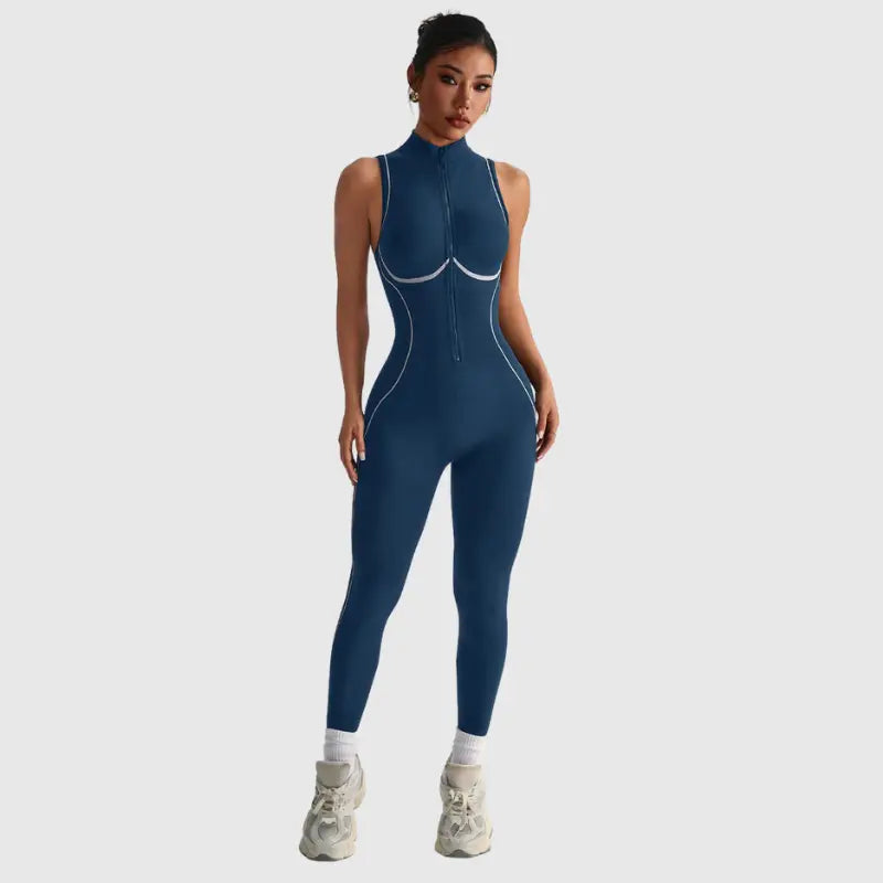 Macacão Fitness Feminino Longo Modelador com Gola Alta Premium