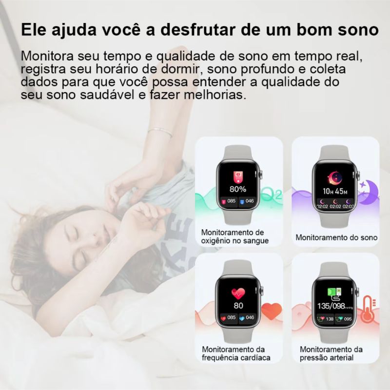 Smartwatch Series 9 Bluetooth 2.01” HD Chamadas NFC