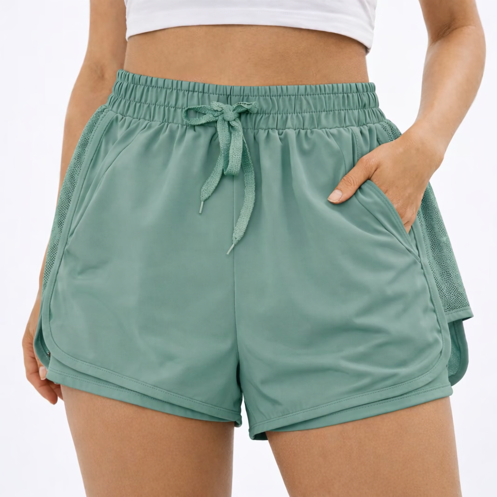 Short Fitness Feminino com Bolso Interno Porta Celular – Corrida, Academia e Treino
