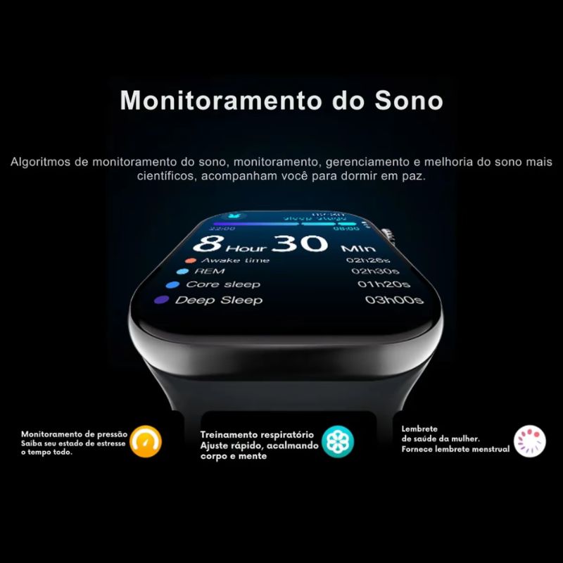 Smartwatch Fitness 11 PRO Bluetooth com Monitor Cardíaco e Notificações