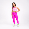 Conjunto Fitness Feminino Rosa Pink e Rosa Claro Top e Legging Cintura Alta Premium