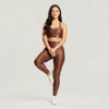 Conjunto Feminino Bronze Academia Trilobal Prisma - Top e Legging Canelada Brilho Premium