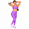 Conjunto Fitness Feminino Roxo com Bolso Lateral e Cintura Alta Premium