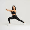 Conjunto Feminino Preto Academia Trilobal Prisma - Top e Legging Canelada Brilho Premium