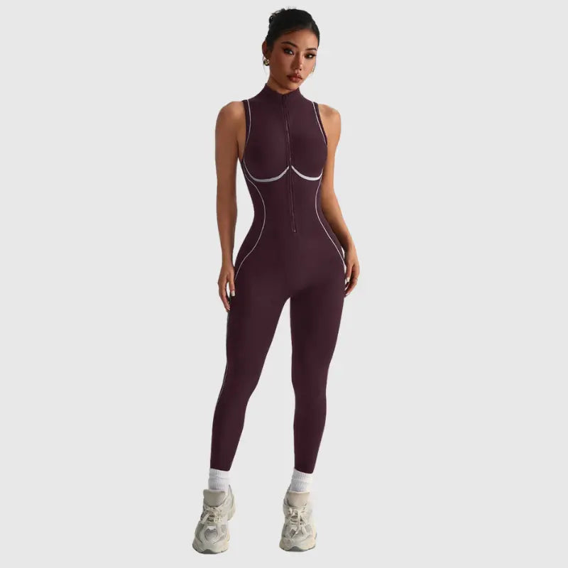 Macacão Fitness Feminino Longo Modelador com Gola Alta Premium