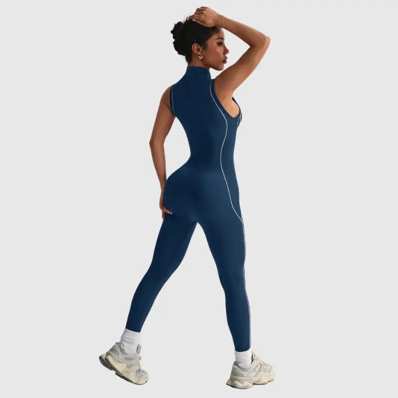 Macacão Fitness Feminino Longo Modelador com Gola Alta Premium
