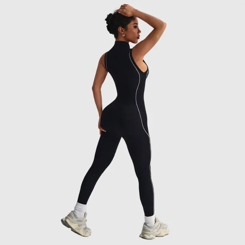 Macacão Fitness Feminino Longo Modelador com Gola Alta Premium