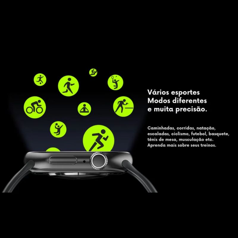 Smartwatch Fitness 11 PRO Bluetooth com Monitor Cardíaco e Notificações