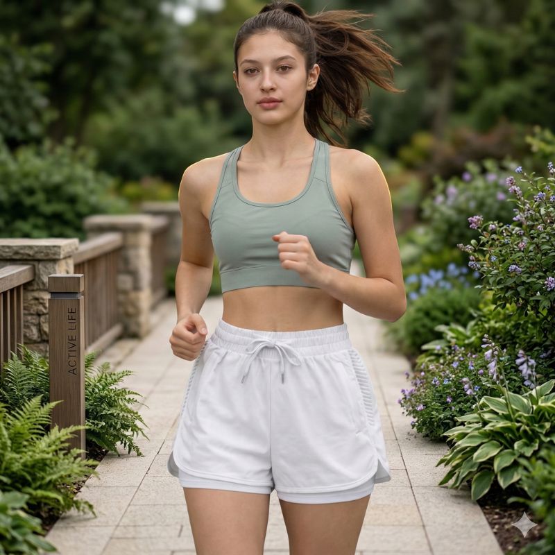 Short Fitness Feminino com Bolso Interno Porta Celular – Corrida, Academia e Treino