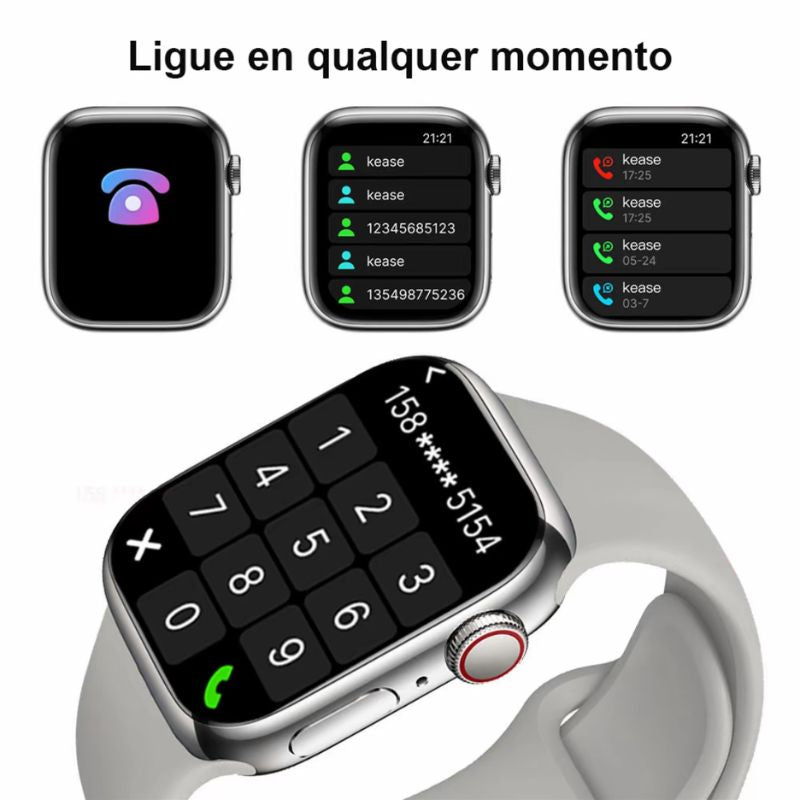 Smartwatch Series 9 Bluetooth 2.01” HD Chamadas NFC